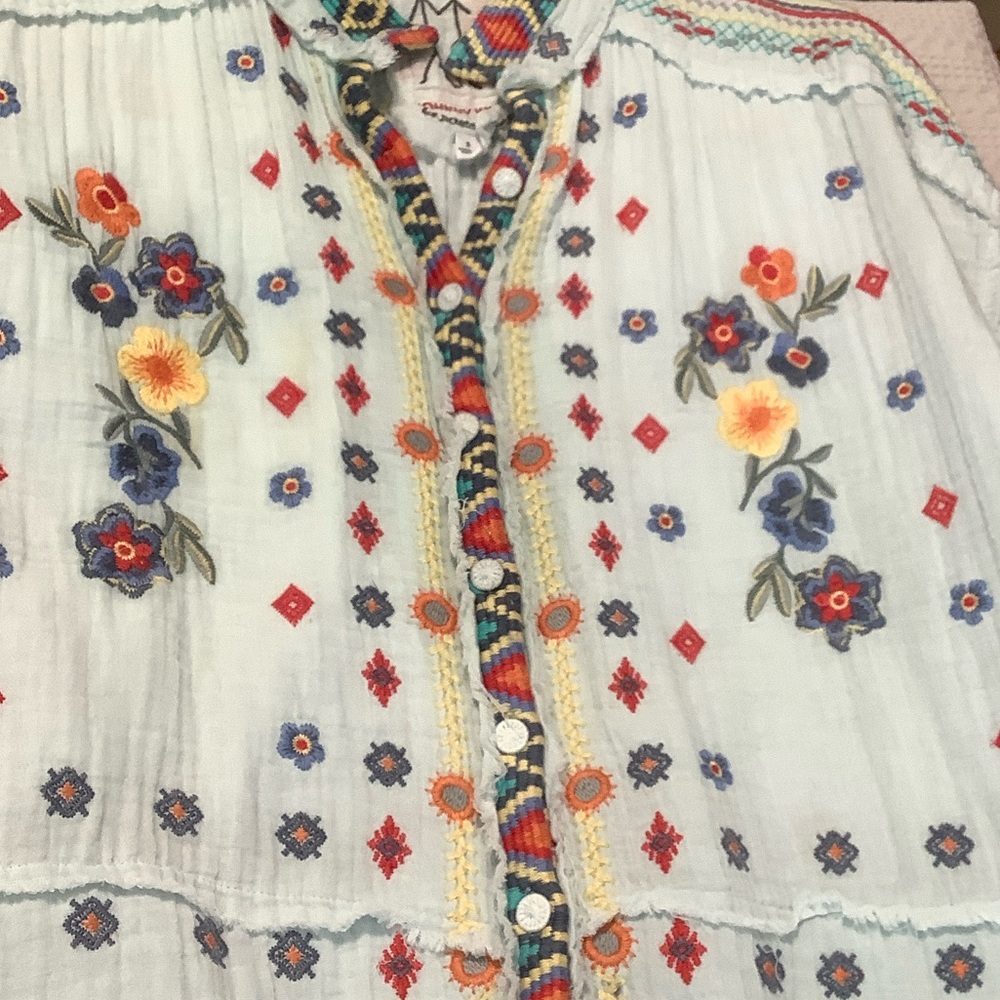 Johnny Was Multicolor Embroidered Shirt size L - Picture 9 of 9
